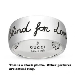 Blind for love - Authentic Gucci silver ring